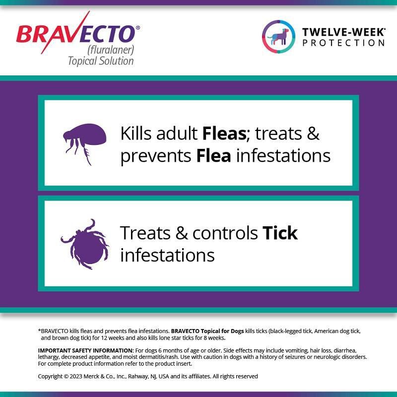 Bravecto Topical Solution for Dogs, 9.9 - 22 lbs 250 mg Orange