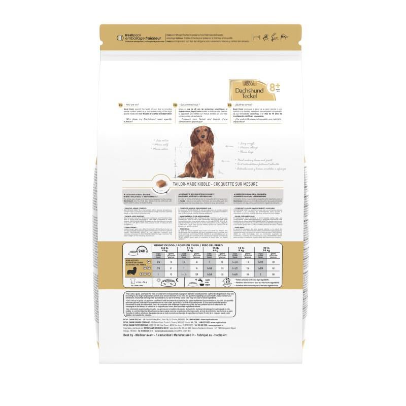 Royal Canin Breed Health Nutrition Dachshund Adult 8+ Dry Dog Food, 3 lb bag