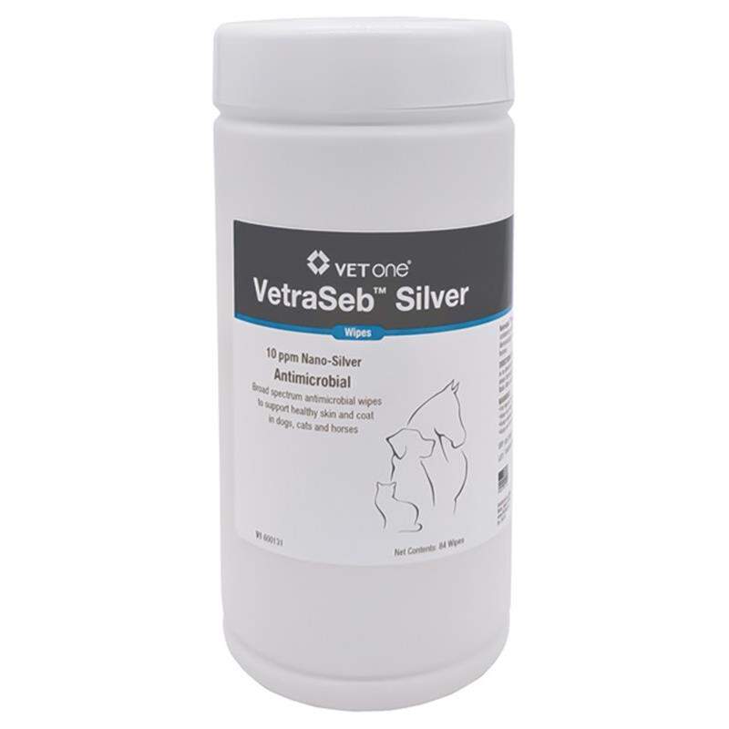 VetraSeb Silver Antimicrobial Wipes, Disinfectant