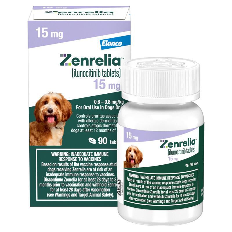 Zenrelia (ilunocitinib) Tablets for Dogs, 15 mg 90 ct