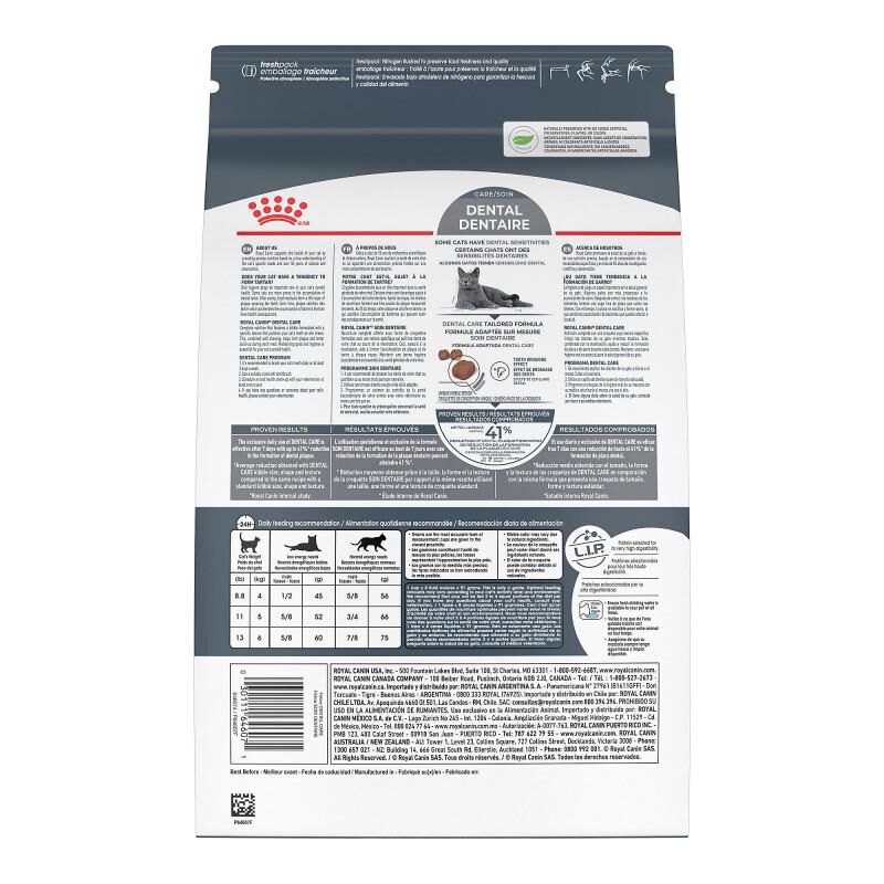 Royal Canin Feline Care Nutrition Adult Dental Care Dry Cat Food, 3 lb bag