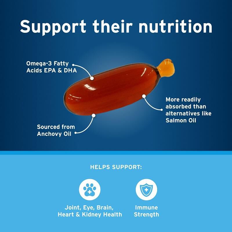 Pet Protect Omega-3 Free Form Snip Tips for Medium and Large Dogs, 250 Ct.