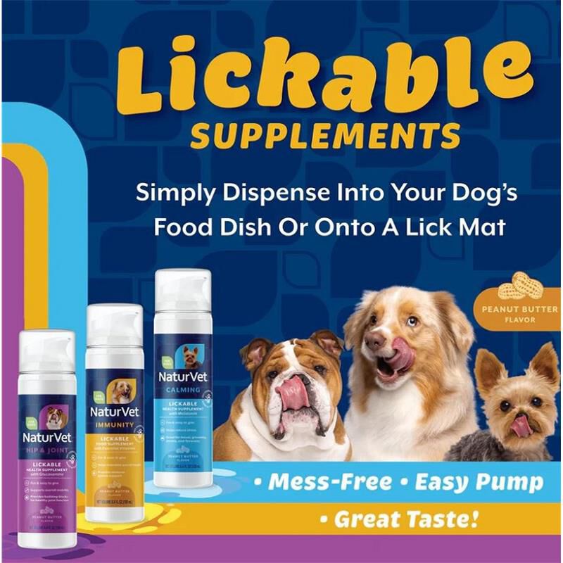 NaturVet Lickable Multi-Vitamin Immunity Food Supplement for Dogs, Peanut Butter Flavor, 6.4 fl oz