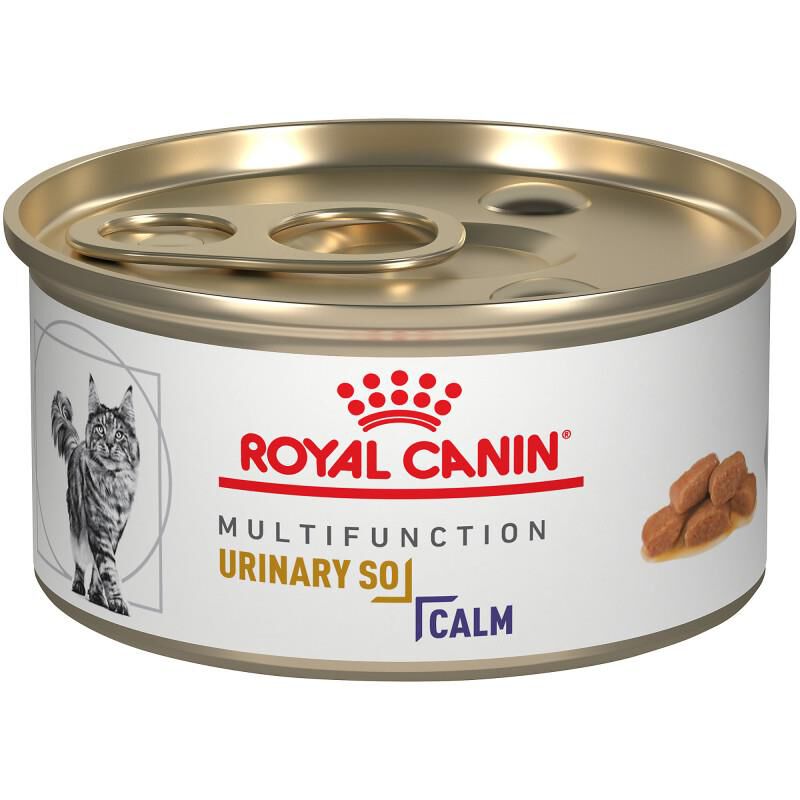 Royal Canin Veterinary Diet Adult Multifunction Urinary SO + Calm Thin Slices in Gravy Canned Cat Food, 24 x 3 oz cans