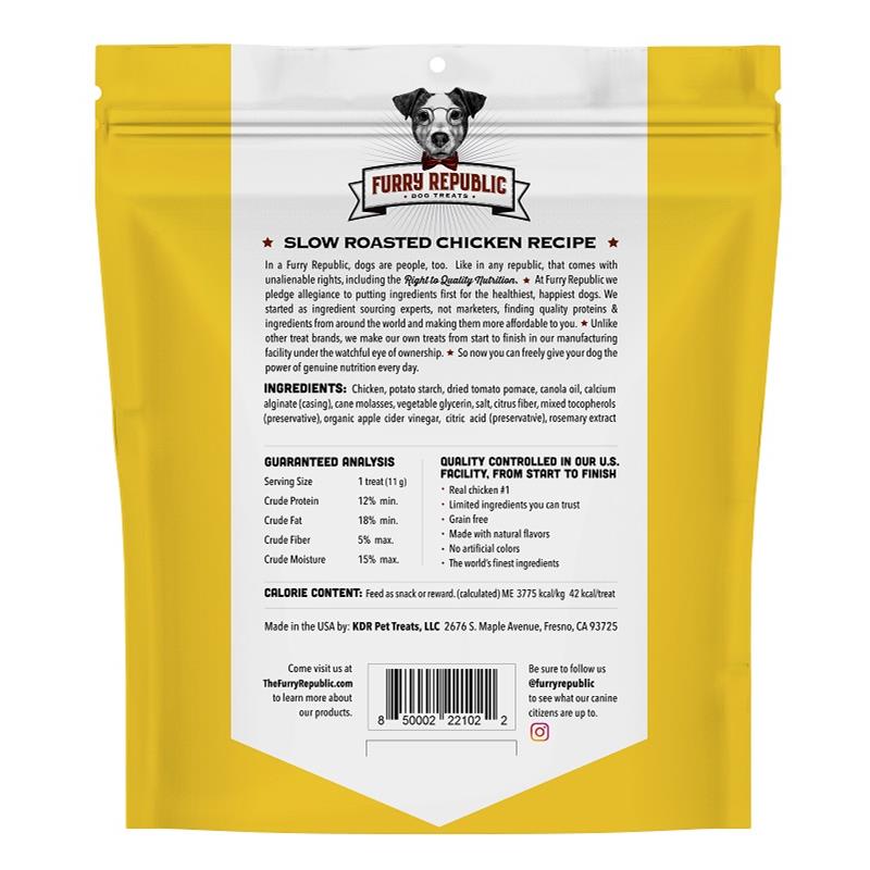 Furry Republic Slow Roasted Chicken Sticks Dog Treats, 6 oz