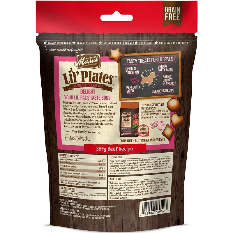 Merrick Lil Plates Bitty Beef Small Breed Dog Treats, 5 oz Allivet