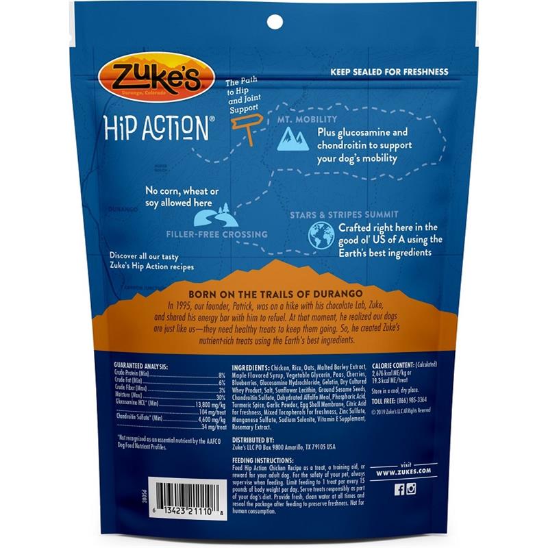 Zuke's Hip Action Chicken Dog Joint Treats Allivet