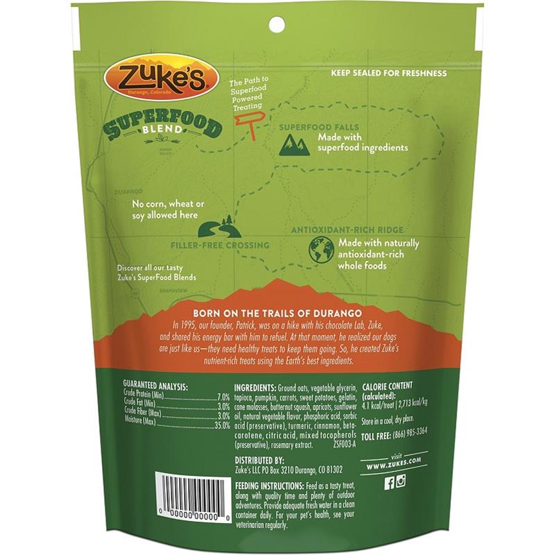 Zuke's SuperFood Blend With Vibrant Veggies Dog Treats, 6 oz Allivet
