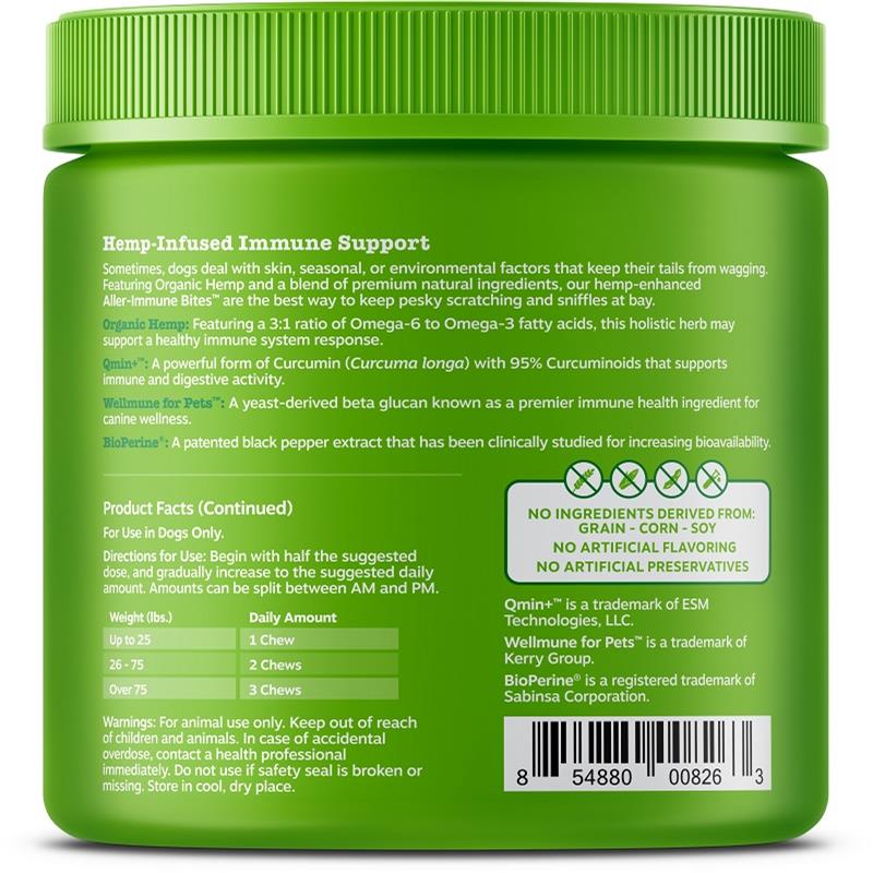Zesty Paws Hemp Elements Aller Immune Bites Immune System Supplement pre-order-advanced-aller-immune-bites-for-dogs-immune-system-senior