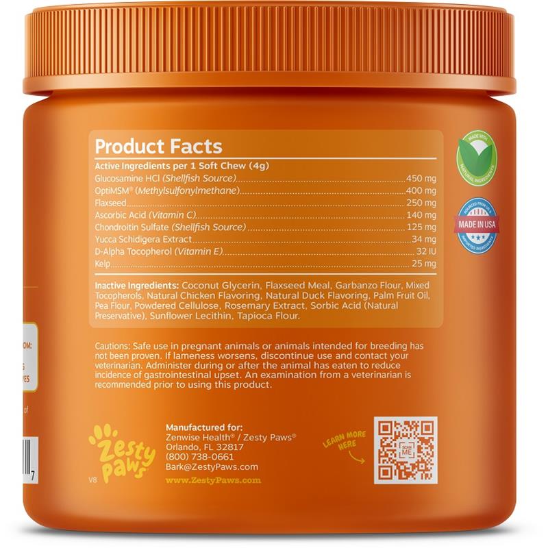 Zesty Paws Mobility Bites Hip & Joint Supplement for Dogs