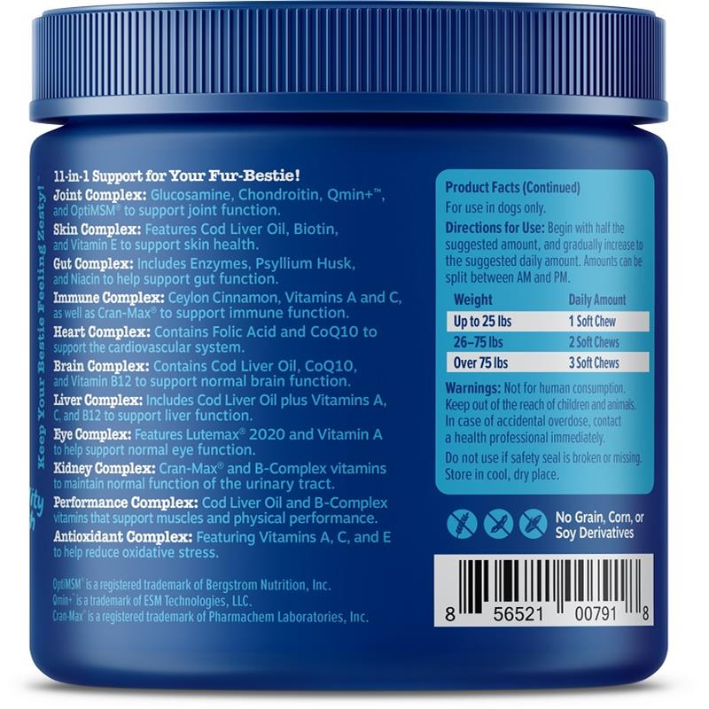 Zesty Paws Advanced 11in1 Multifunctional Bites Supplement for Senior