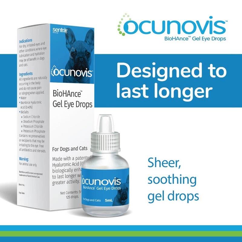 Ocunovis BioHAnce Gel Eye Drops for Dogs and Cats, 5 ml Allivet