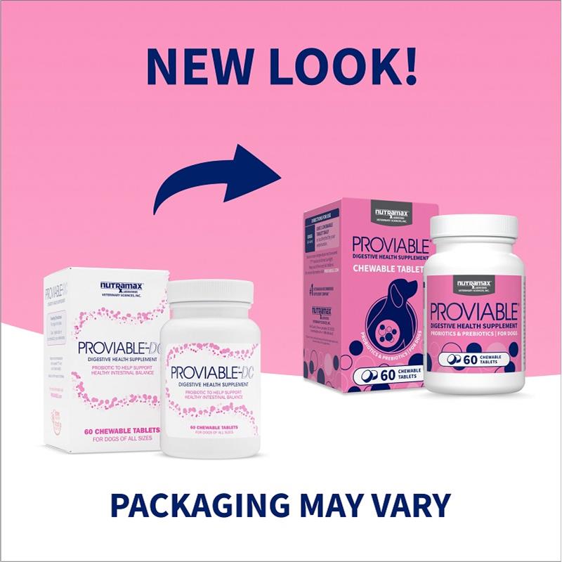 ProviableDC Digestive Health Supplement for Dogs, 60 Chewable Tablets