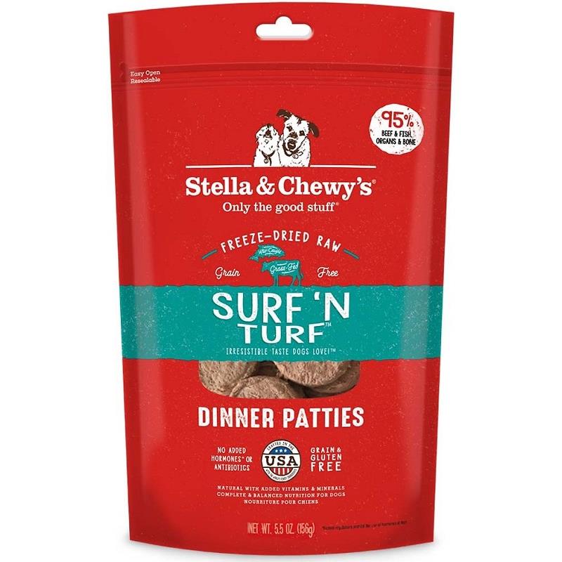Stella & Chewy's FreezeDried Raw Surf 'N Turf Dinner Patties Dog Food