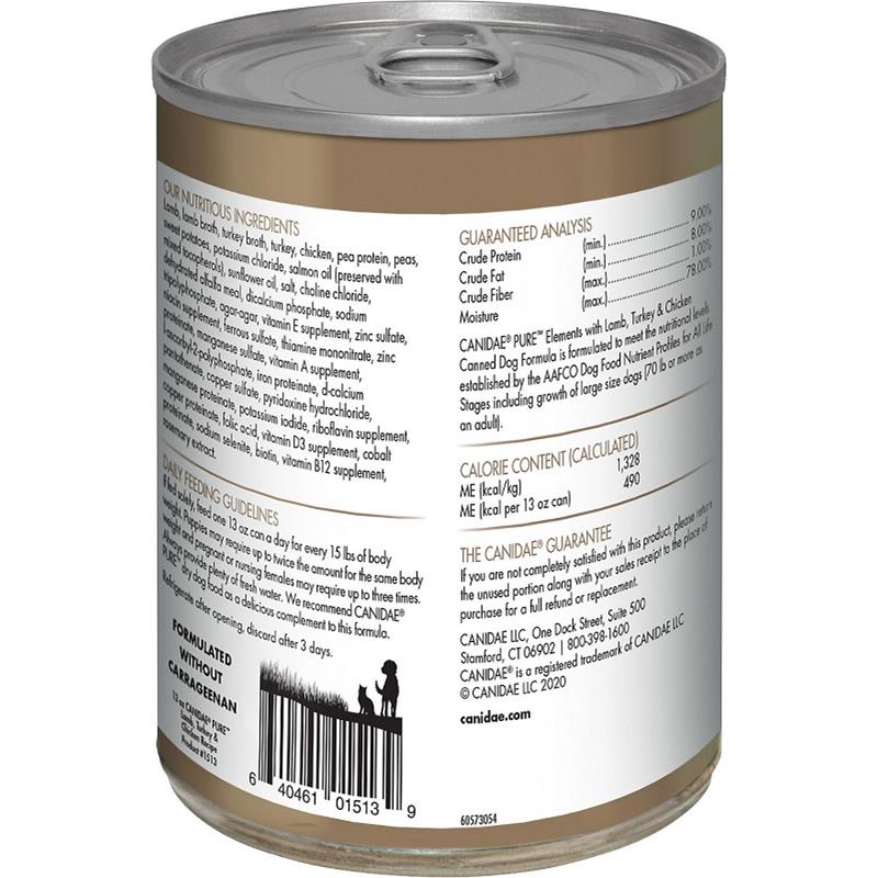 Canidae Grain Free PURE Elements Lamb, Turkey & Chicken Canned Dog Food