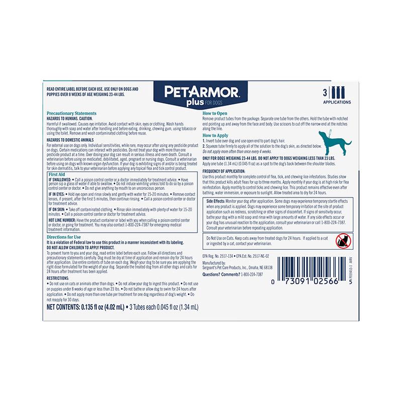 PetArmor Plus for Dogs Allivet