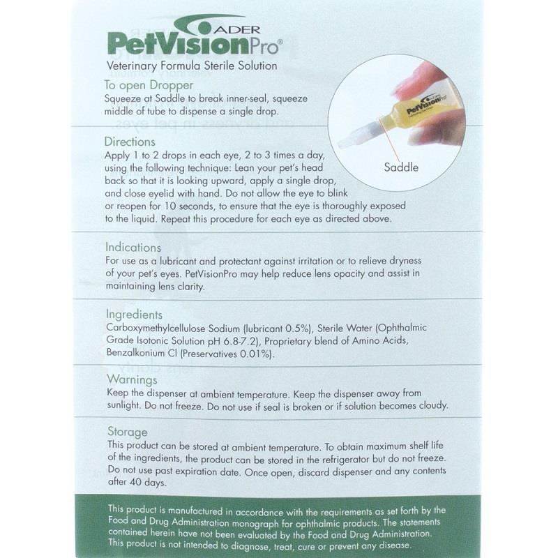 PetVisionPro Veterinary Formula Eye Drops, 2 x 4 ml Allivet