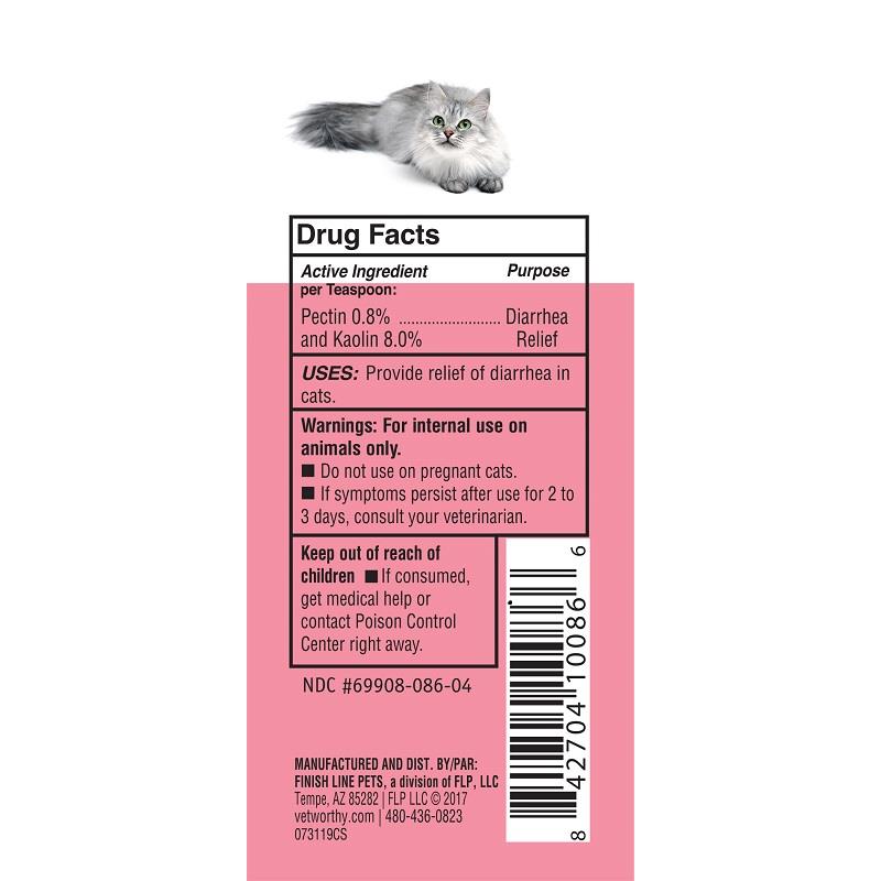 Vet Worthy AntiDiarrheal Liquid for Cats, 4 fl oz Allivet