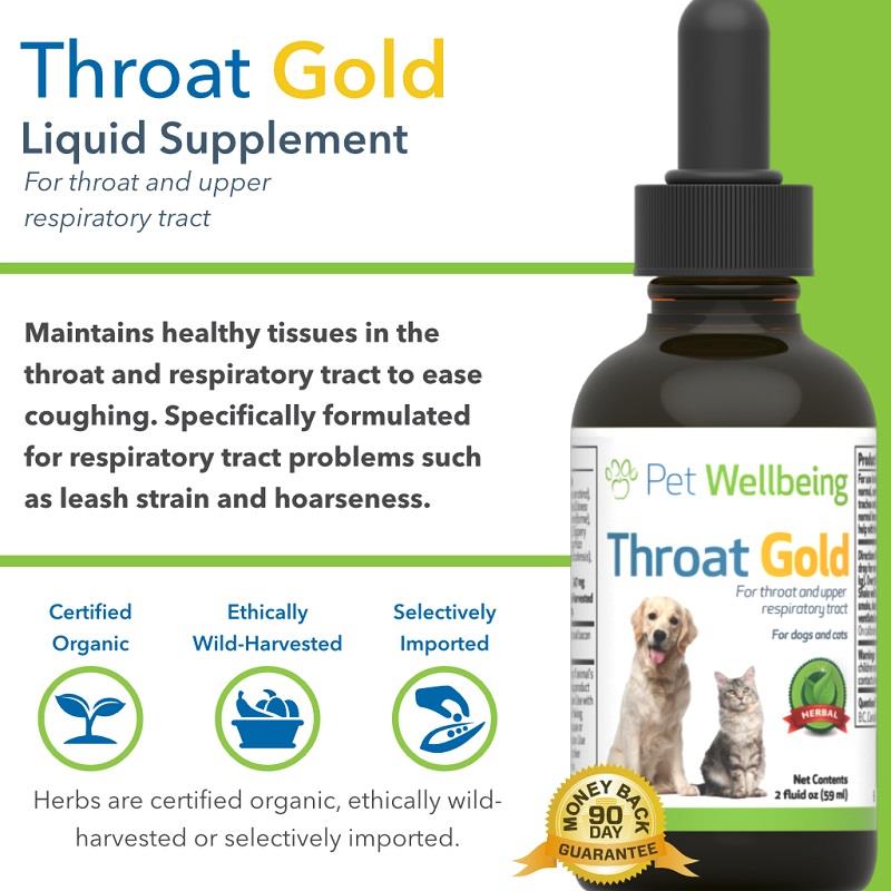 Pet Wellbeing Throat Gold for Dogs and Cats Allivet