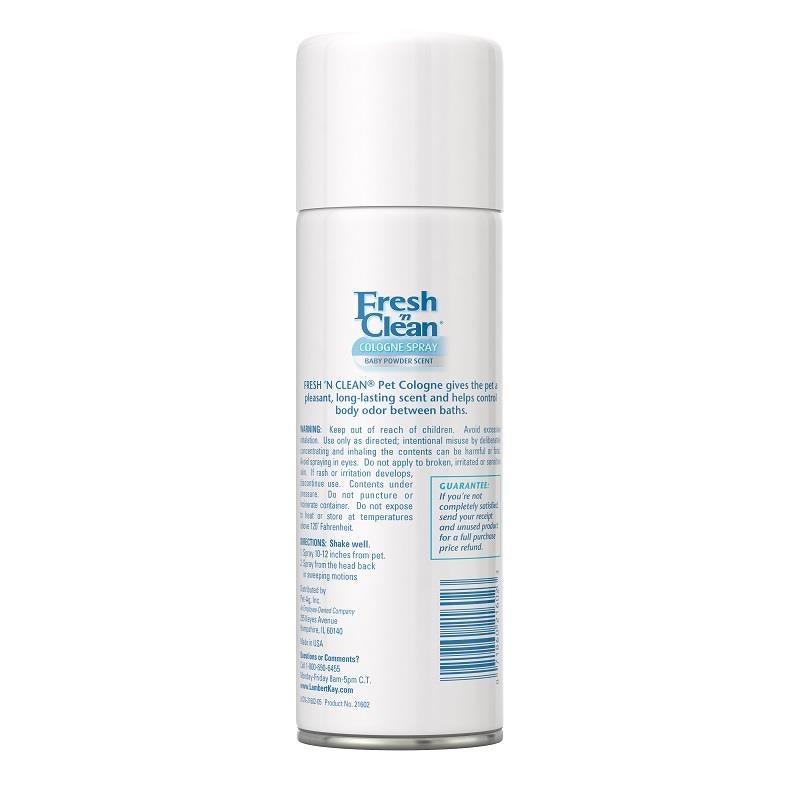 Fresh 'n Clean Cologne Spray for Dogs Baby Powder Scent, 6 oz. Allivet
