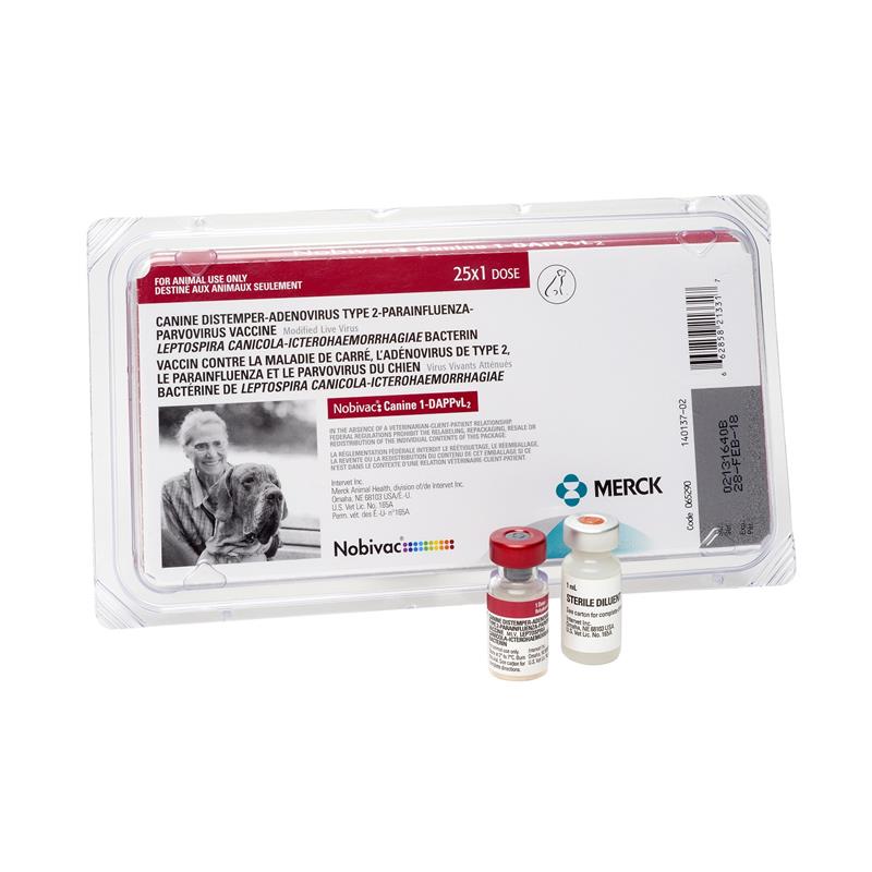 Nobivac Canine 1-DAPPvL2 (5 Way + Lepto) 25 ds Tray