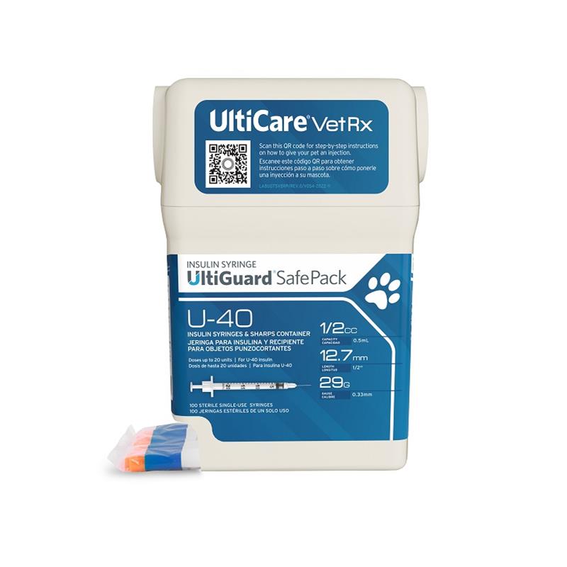 Ultiguard U 40 Insulin Syringes 29g Sharps Box Of 100 Needle 1 2 Inch Allivet