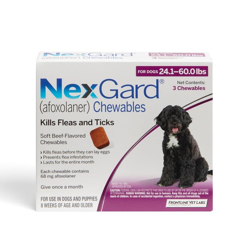 Nexgard for Dogs 24.1 - 60.0 lbs,3 Month Supply