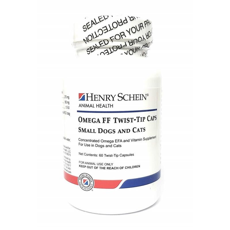 Omega FF Twist Tips Capsules for Cats & Small Dogs, 60 Ct