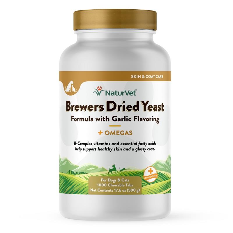 NaturVet Brewer\\'s Dried Yeast Formula plus Omegas Chew Tabs