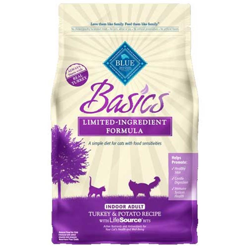 Blue Buffalo Basics Sensitive Solution Formula Turkey and Potato Recipe Adult Cat Food
