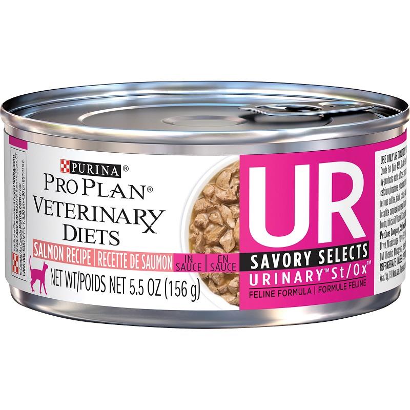 Purina Pro Plan Veterinary Diets UR Savory Selects Urinary St/Ox Salmon Recipe in Sauce Adult Cat Fo