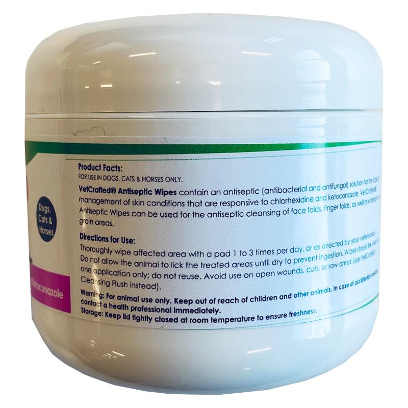 VetCrafted Antiseptic Wipes for Dogs, Cats and Horses, 50 Ct Allivet