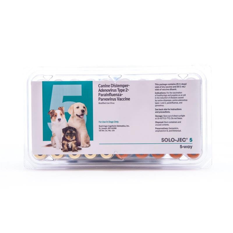 Canine Solo Jec 5 Vaccine, 25 x 1 ml ds
