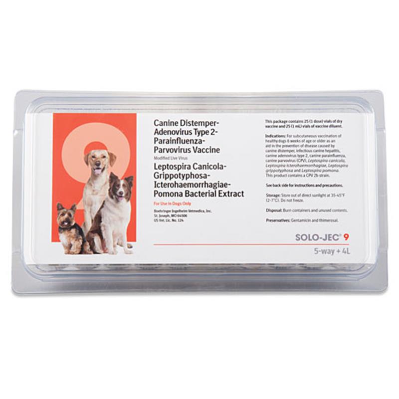Canine Solo Jec 9 Vaccine, 25 x 1 ml ds
