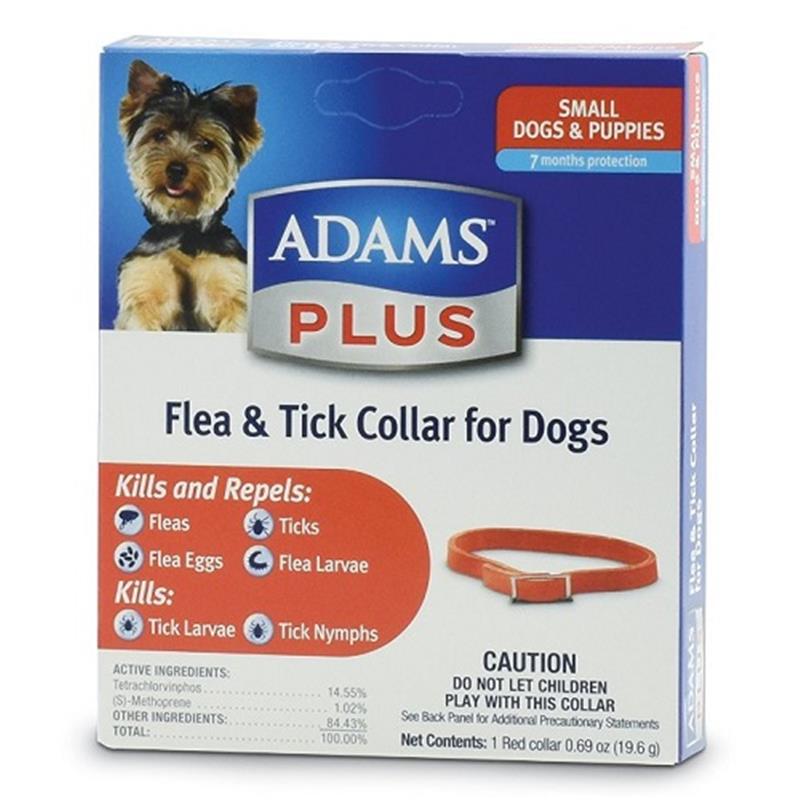 Adams Plus Flea and Tick Collar for Small Dogs & Puppies, Up to 15\\' Neck
