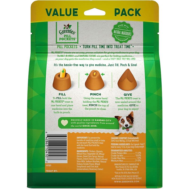 Greenies Pill Pockets for Dogs, 60 Capsules Allivet