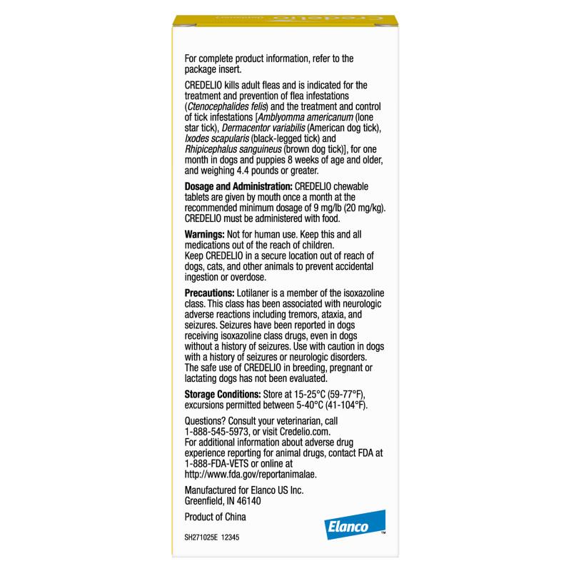 Credelio Flea & Tick Chewable Tablets for Dogs & Puppies Allivet