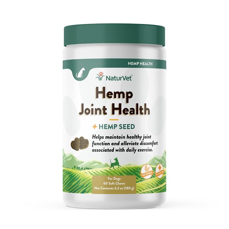NaturVet Hemp Joint Health Plus Hemp Seed Soft Chews for Dogs