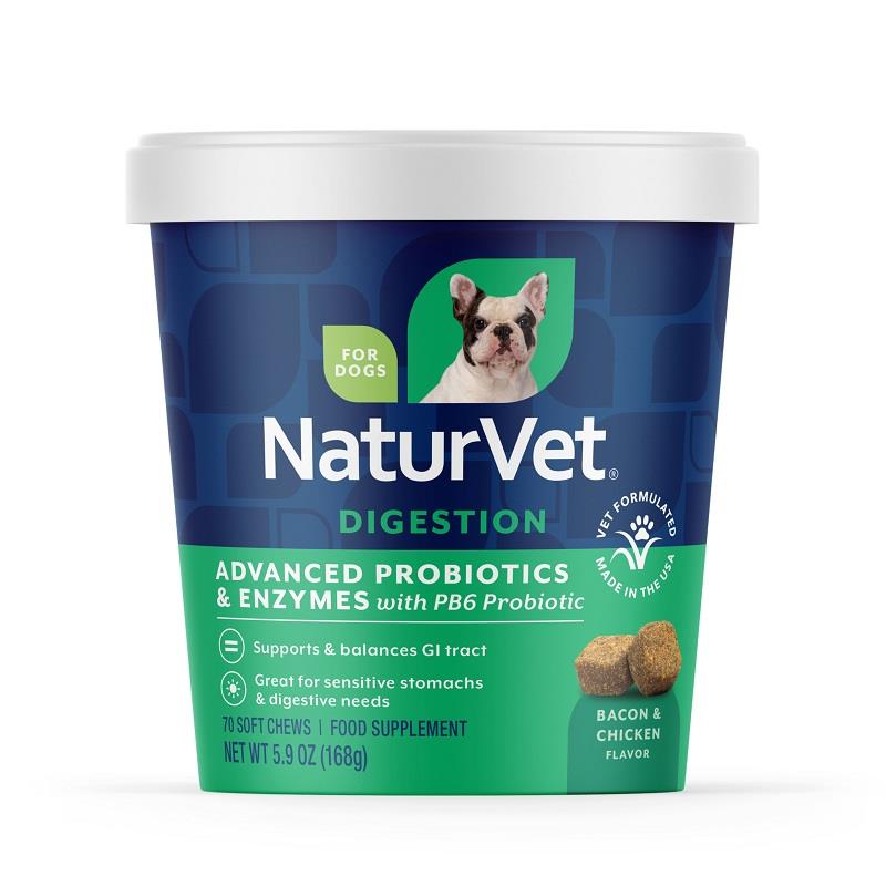 NaturVet Advanced Probiotics & Enzymes Plus Vet Strength PB6 Probiotic