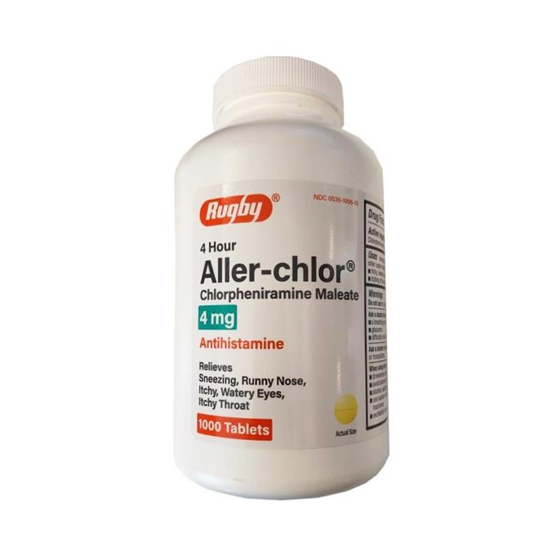 Chlorpheniramine 4 mg Tablet 1000 ct. Allivet