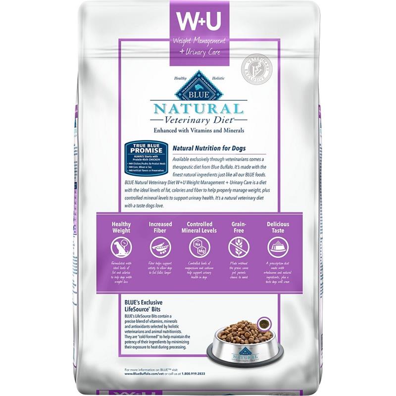 Blue Buffalo Natural Veterinary Diet W+U Weight Management + Urinary