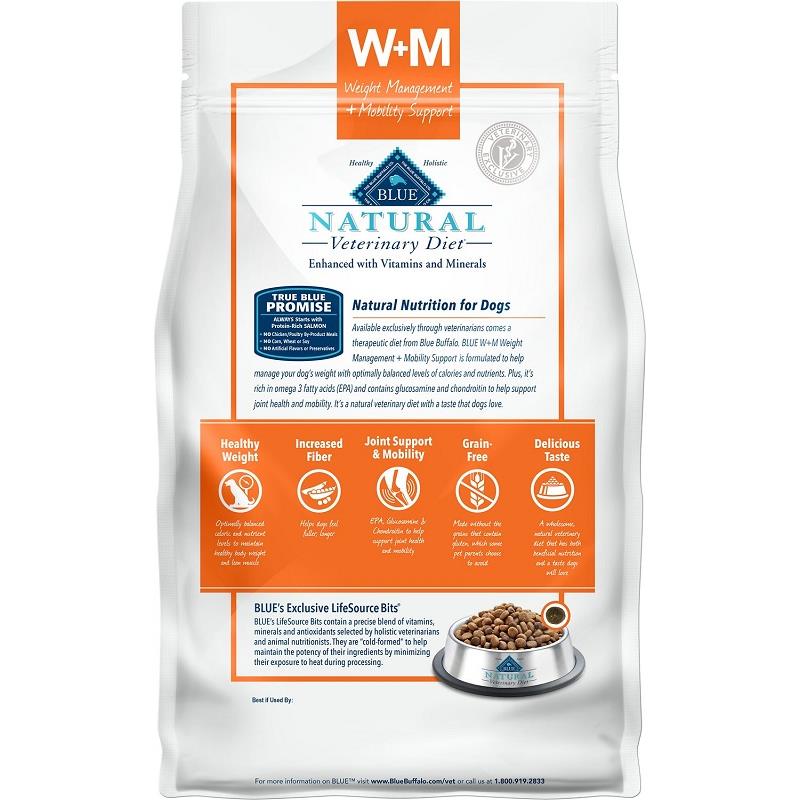 Blue Buffalo Natural Veterinary Diet W+M Weight Management + Mobility ...