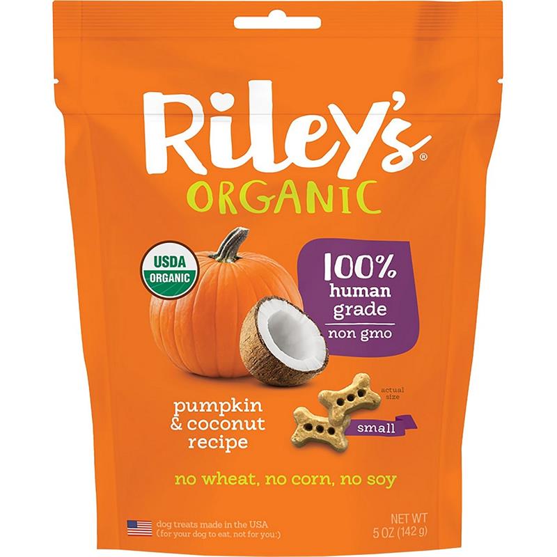 Riley\\'s Organic Pumpkin & Coconut Dog Treats, 5 oz