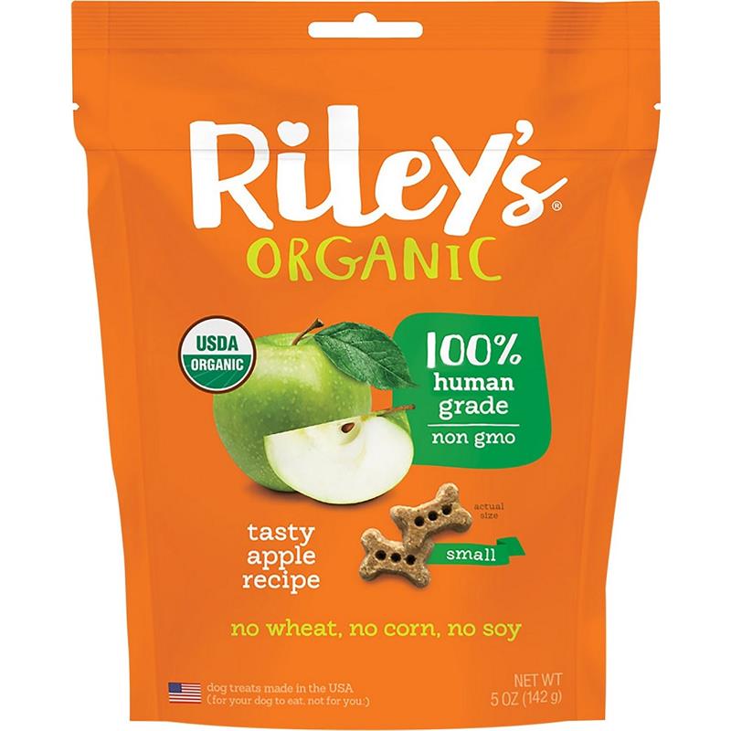 Riley\\'s Organic Tasty Apple Dog Treats, 5 oz