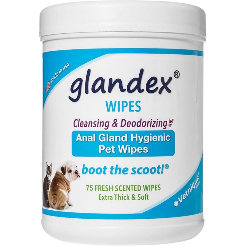 Glandex Anal Gland Hygienic Pet Wipes, 75 ct Allivet