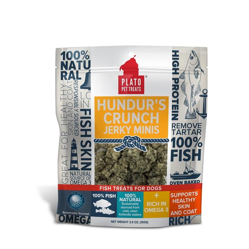 Plato Hundur's Crunch Jerky Minis Fish Dog Treats Allivet
