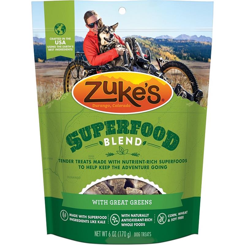 Zuke's SuperFood Blend With Great Greens Dog Treats, 6 oz Allivet