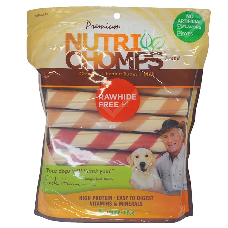 Premium Nutri Chomps 6" Assorted Flavor Twist Dog Treats, 12 count