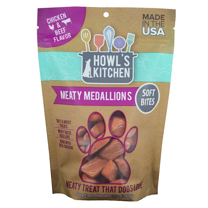 Howl's Kitchen Meaty Medallions Chicken & Beef Flavor Dog Treats, 12 oz