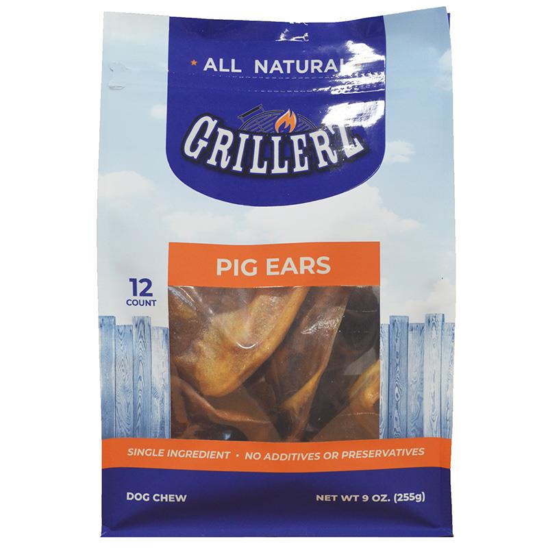 Grillerz Pig Ears Dog Treats, 12 count Allivet